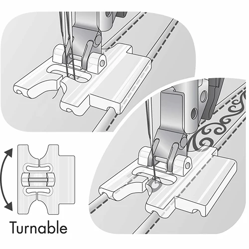 Brother/Baby Lock Pintuck Foot with Decorative Stitch Guide - Image 7