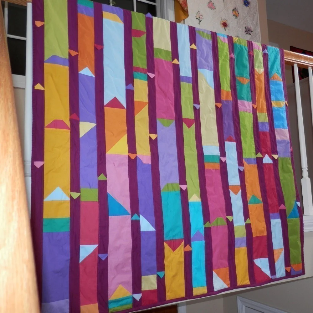 COLORFUL COLUMNS Wall Hanging/Throw - Image 5