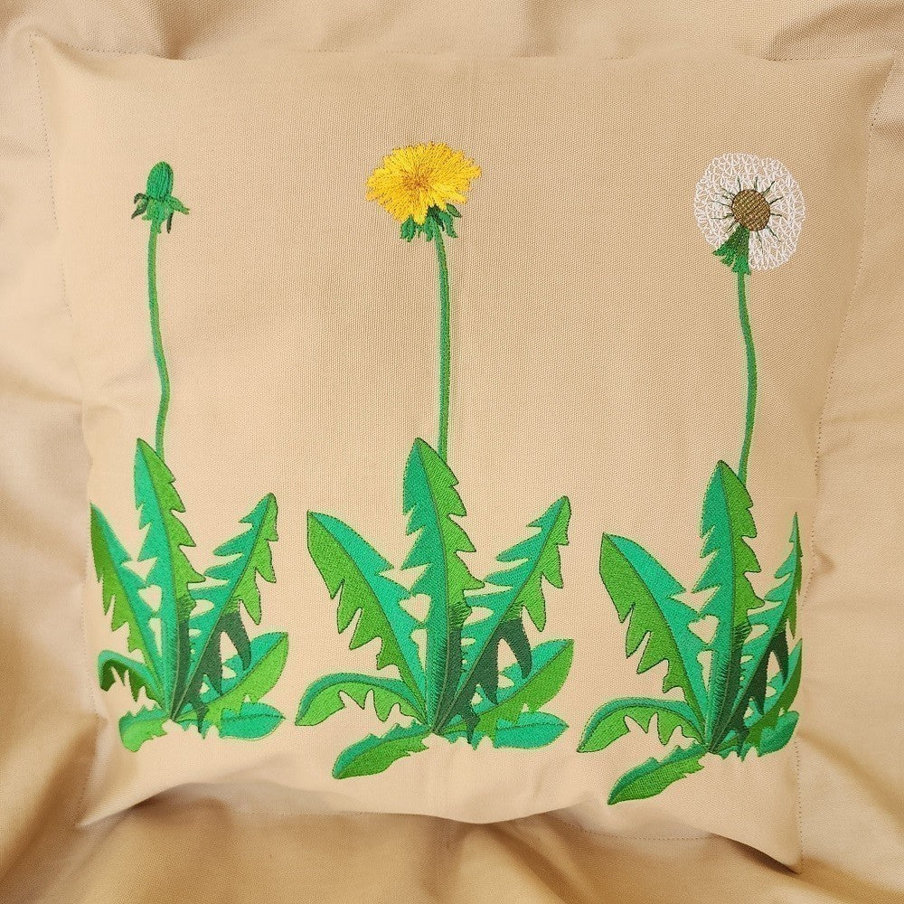 DANDELION TRIPTYCH Embroidered Pillow Cover - Image 3