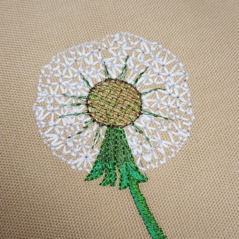 DANDELION TRIPTYCH Embroidered Pillow Cover - Image 6