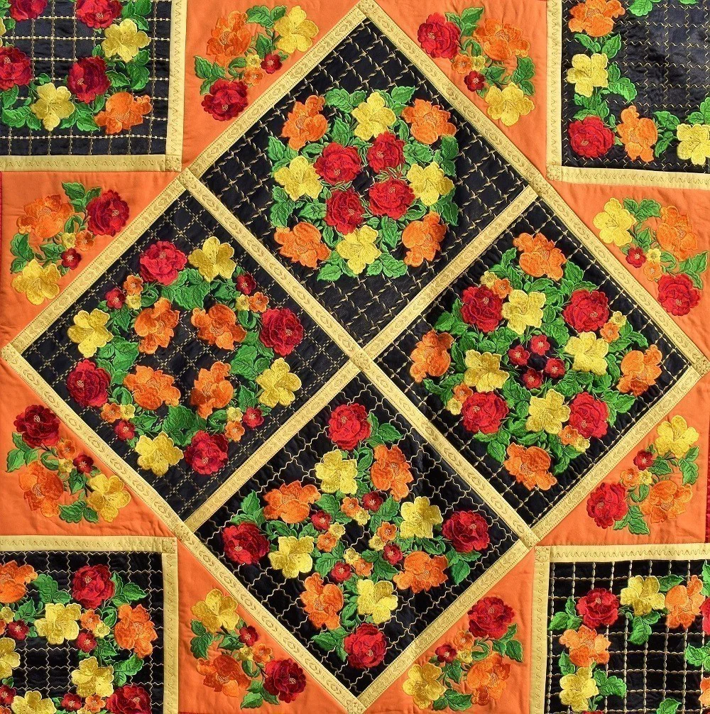 FIESTA Floral Embroidered Wall Hanging - Image 2