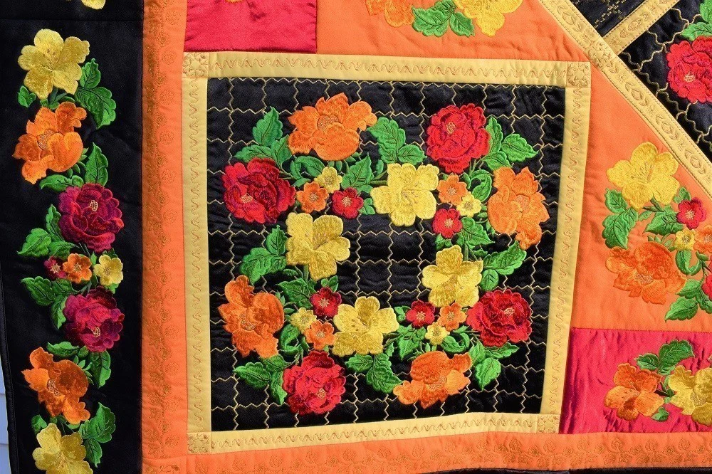FIESTA Floral Embroidered Wall Hanging - Image 3