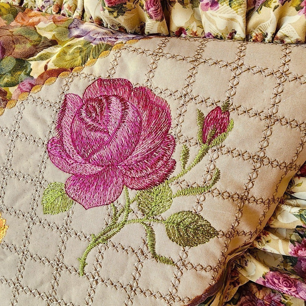 FROSTED ROSES Embroidered Decorator Pillow Covers - Image 11