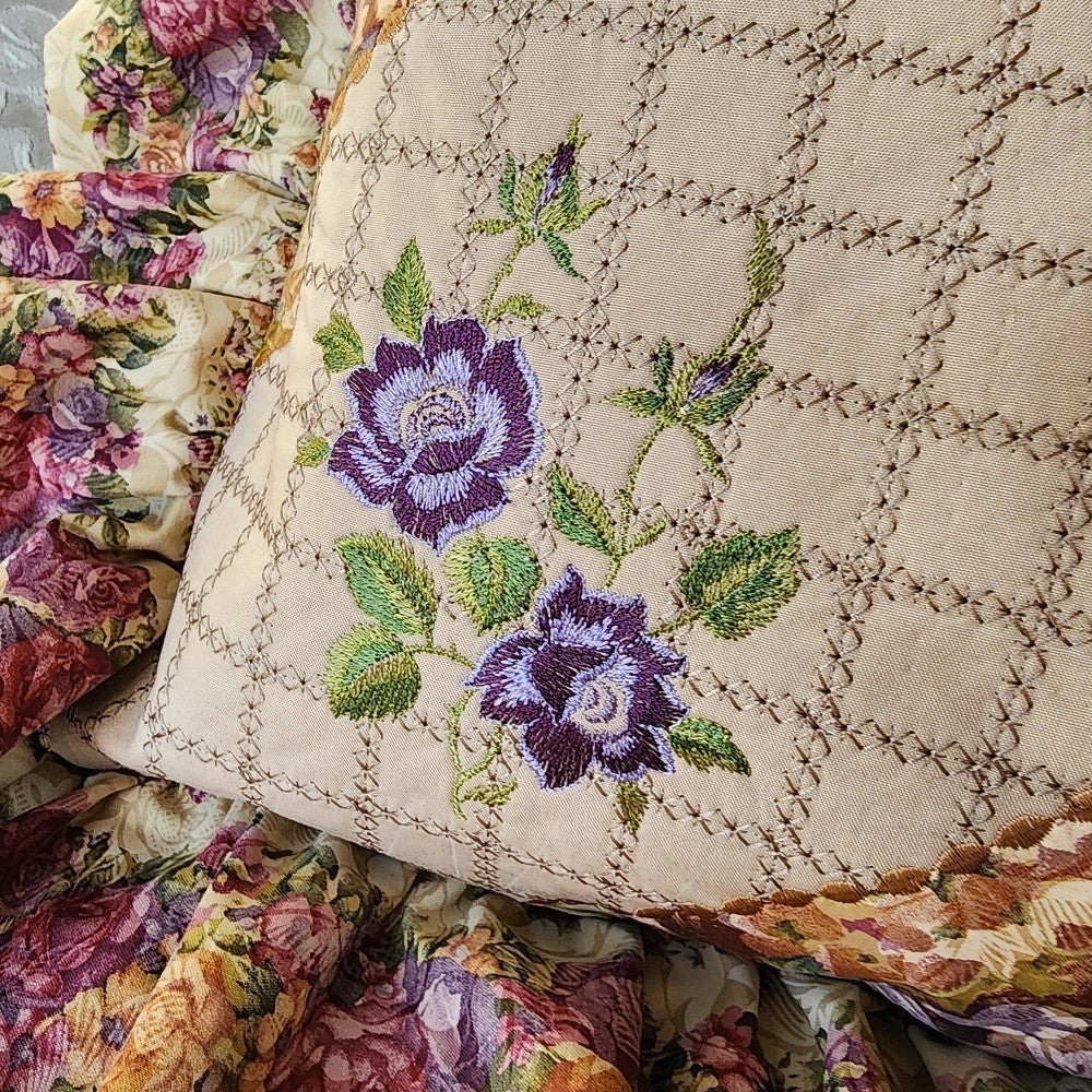 FROSTED ROSES Embroidered Decorator Pillow Covers - Image 13