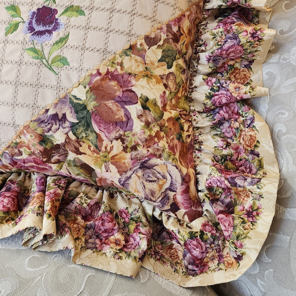 FROSTED ROSES Embroidered Decorator Pillow Covers - Image 7