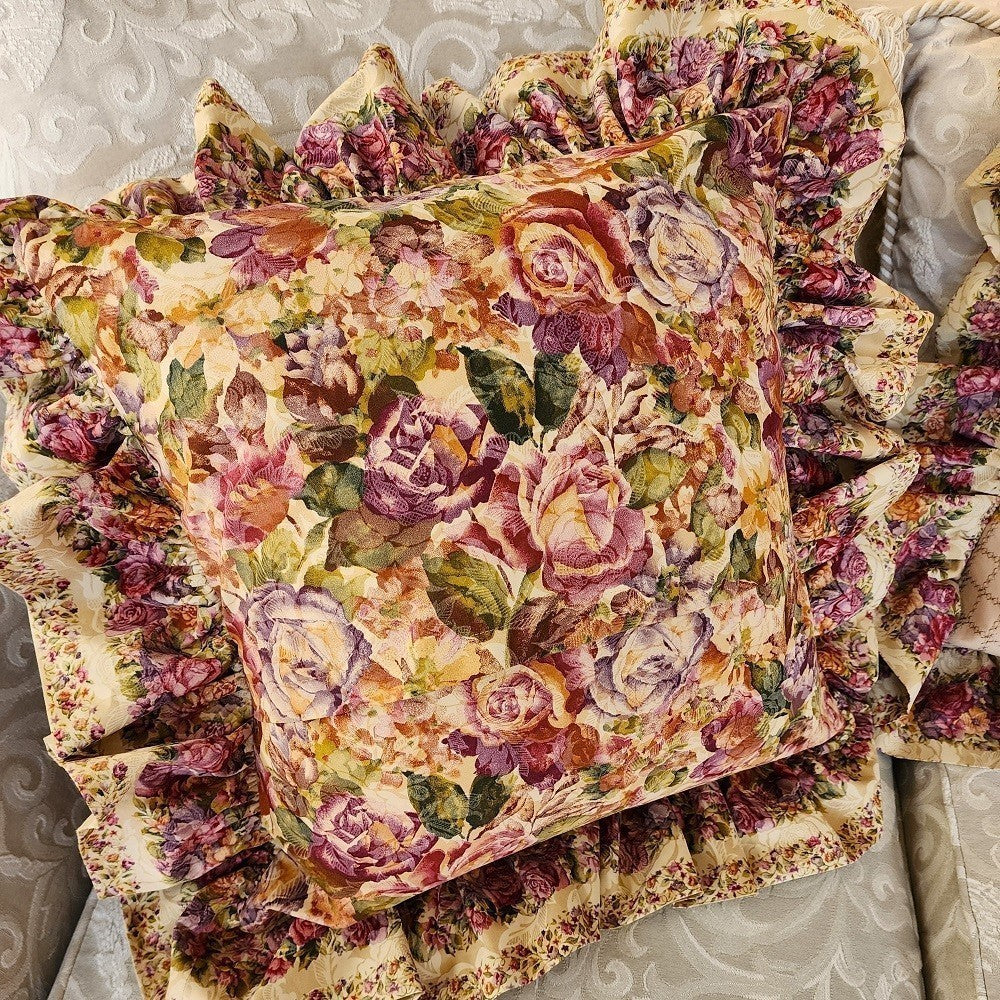 FROSTED ROSES Embroidered Decorator Pillow Covers - Image 9