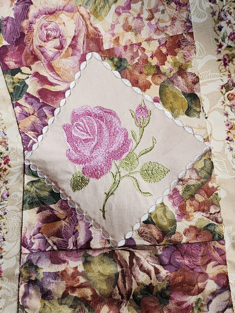 FROSTED ROSES Embroidered Throw - Image 6