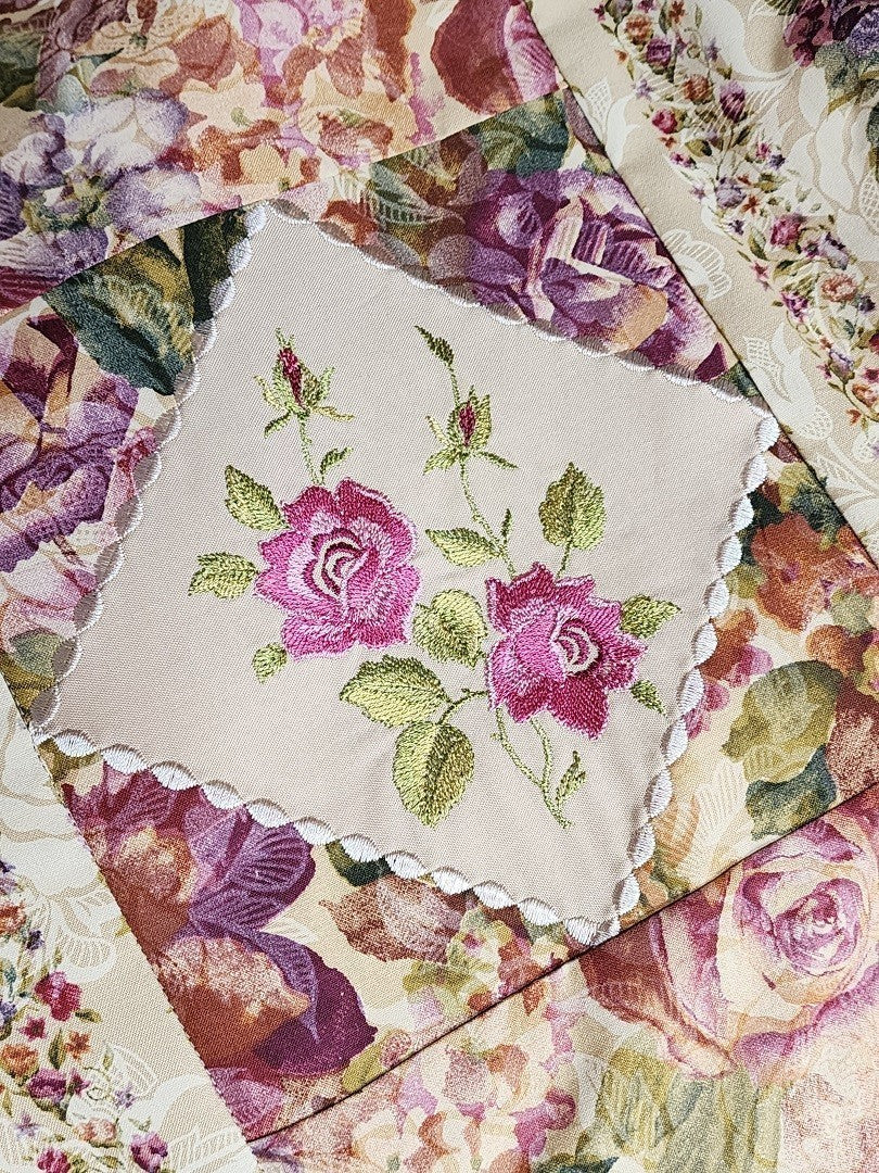 FROSTED ROSES Embroidered Throw - Image 7