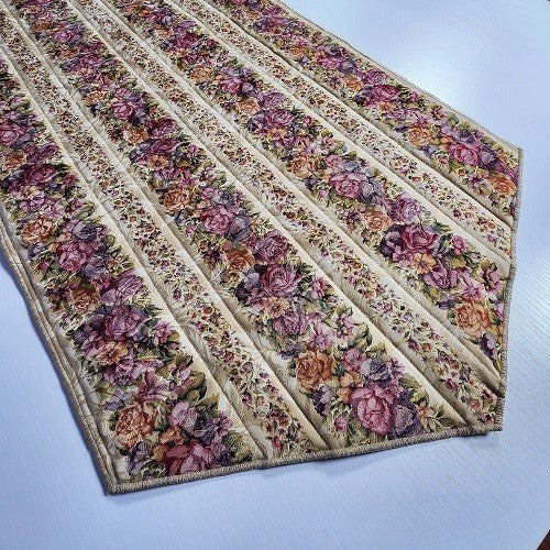 FROSTED ROSES FLORAL TABLE RUNNER - Image 2