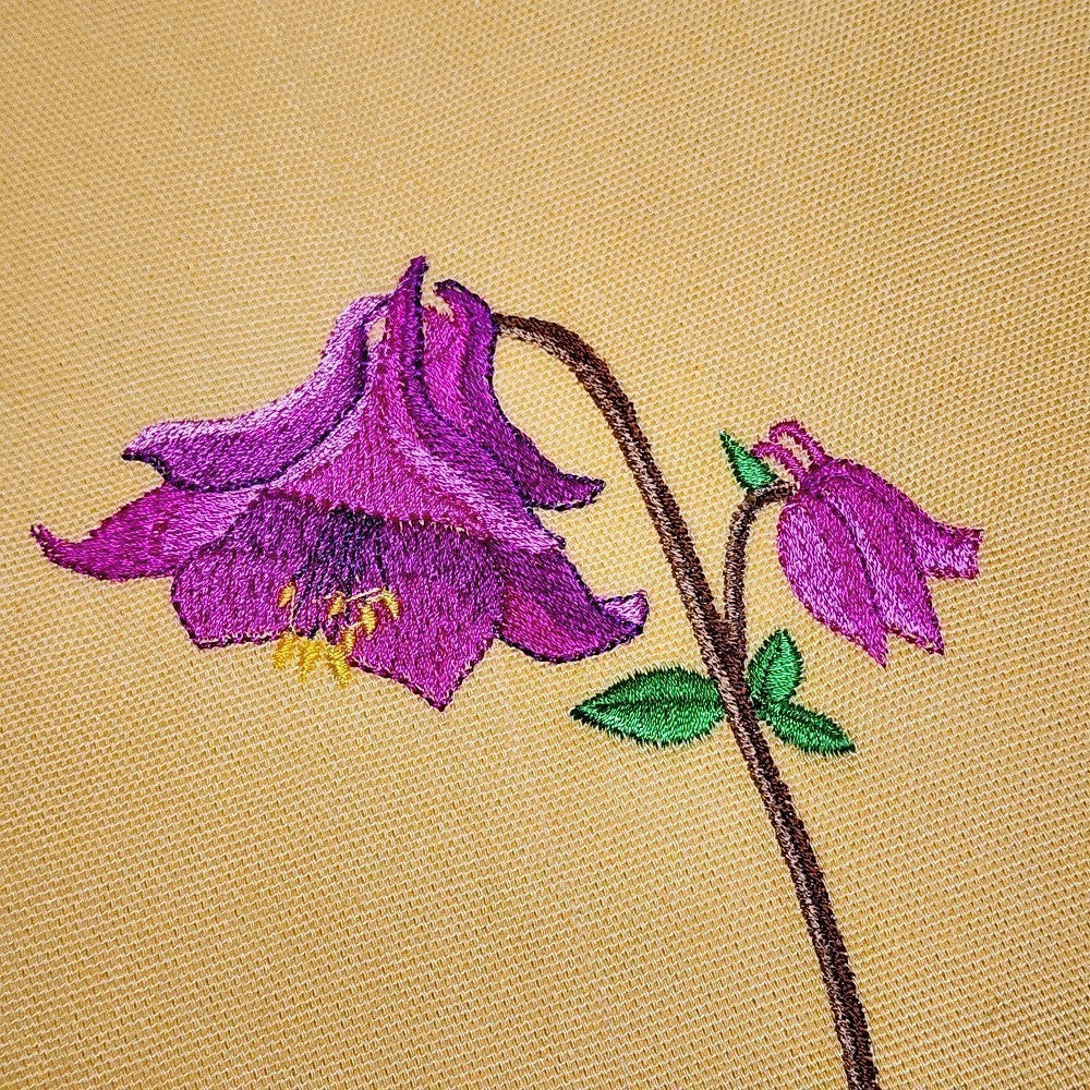 FUCHSIA BELL TRIPTYCH Embroidered Pillow Cover - Image 6