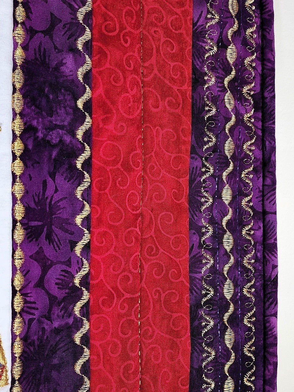 HOSHI SENSU (Star Fan) Embroidered Oriental Wall Hanging - Image 9