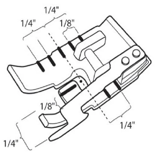 Husqvarna Viking Adjustable 1/4" Foot with Guide - Image 2