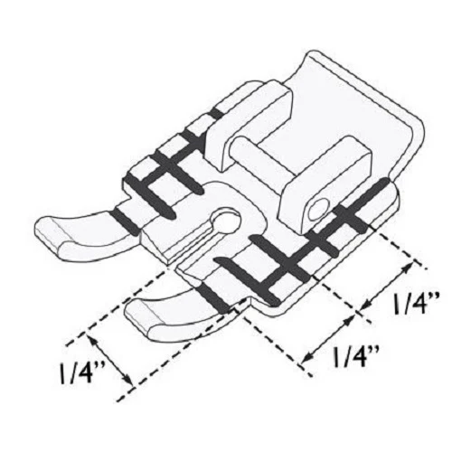 Husqvarna Viking Clear Adjustable 1/4" Foot - Image 3