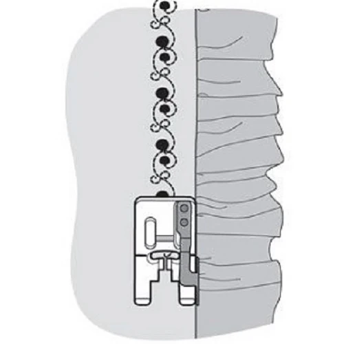 Husqvarna Viking Clear B Edge Stitching Foot - Image 5