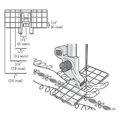 Husqvarna Viking Multi-Line Decorative Foot - Image 3