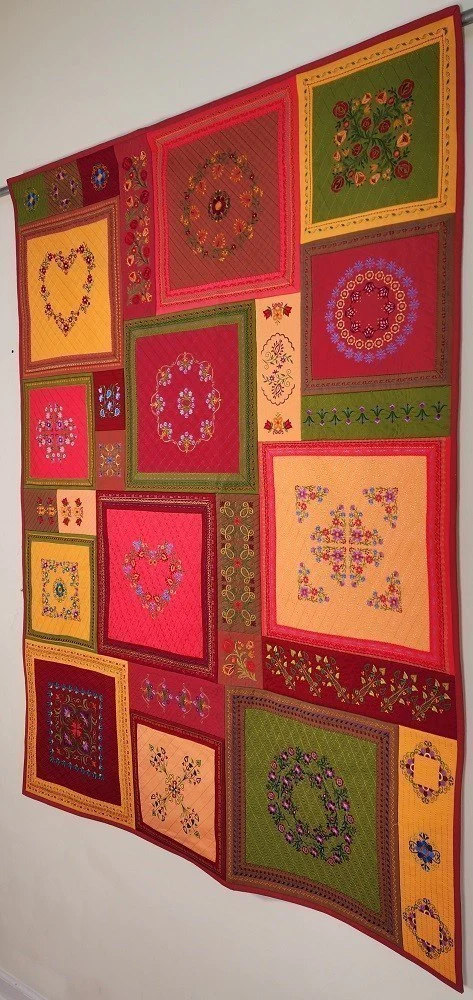 No. 45 FANCYWORK Embroidered Floral Wall Hanging - Image 10