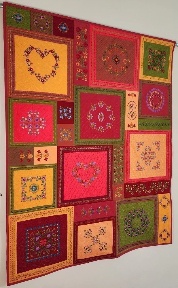 No. 45 FANCYWORK Embroidered Floral Wall Hanging - Image 11