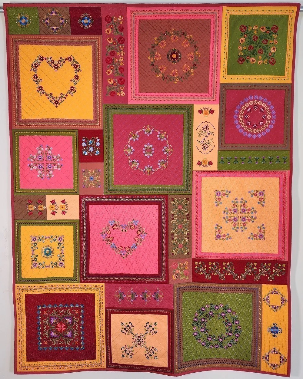 No. 45 FANCYWORK Embroidered Floral Wall Hanging - Image 13