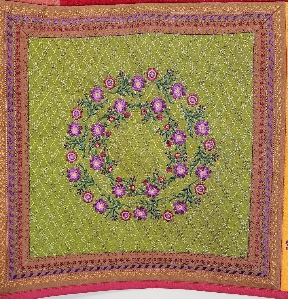 No. 45 FANCYWORK Embroidered Floral Wall Hanging - Image 2