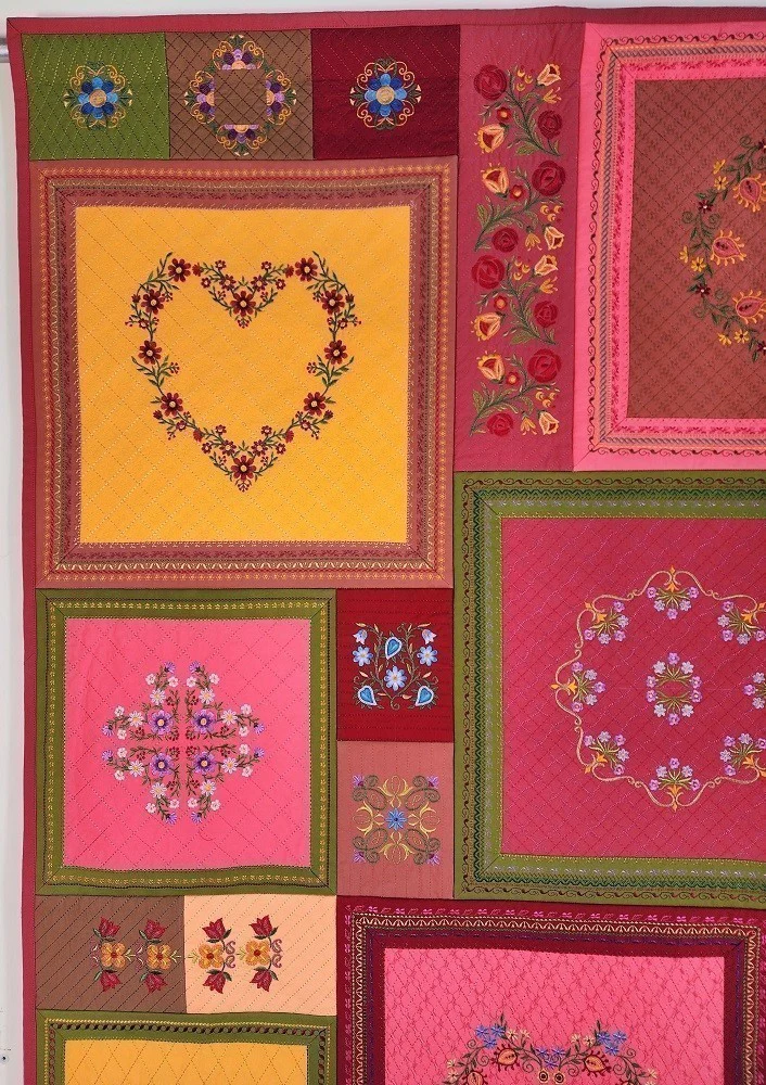 No. 45 FANCYWORK Embroidered Floral Wall Hanging - Image 8
