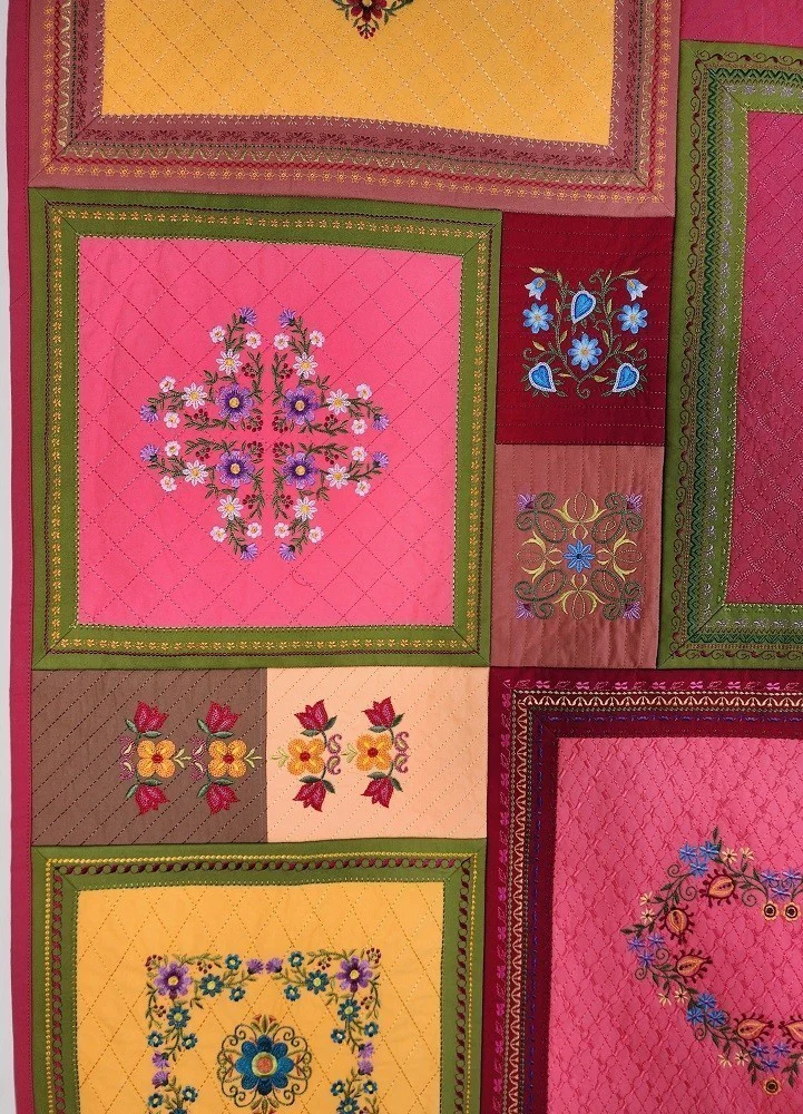 No. 45 FANCYWORK Embroidered Floral Wall Hanging - Image 9