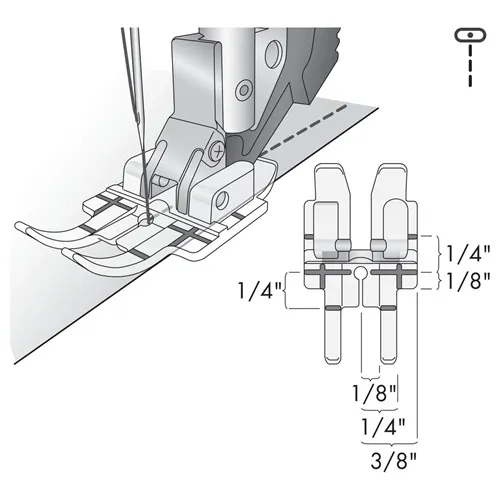 Pfaff Clear 1/4 Inch Feet - Image 4