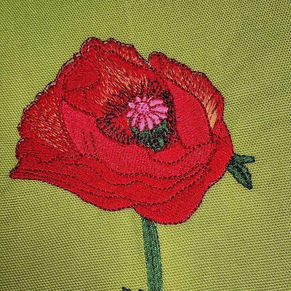 POPPY TRIPTYCH Embroidered Pillow Cover - Image 6