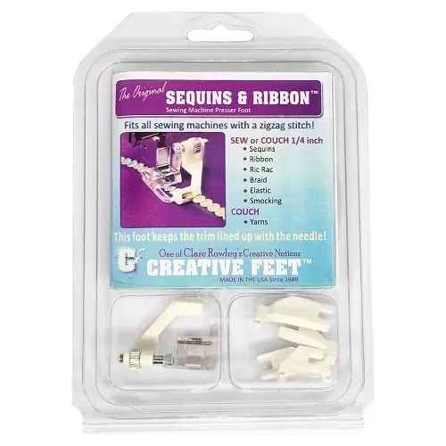 Sequins & Ribbon Foot by Creative Feet with Optional Accessory Guides - Image 4
