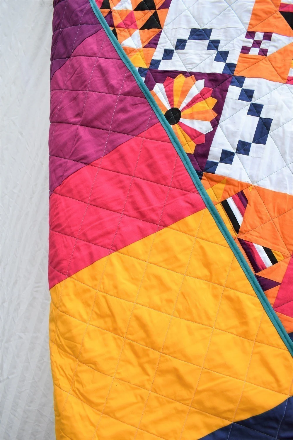 SUNSET X Wall Quilt / Throw Quilt - Image 10