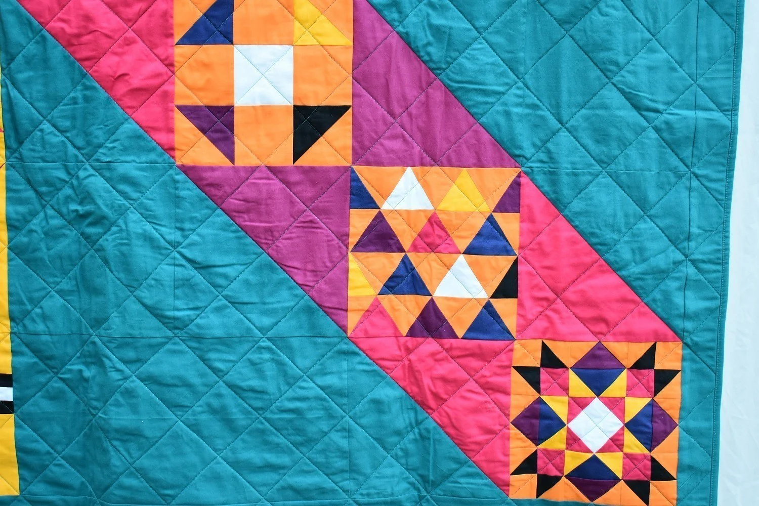 SUNSET X Wall Quilt / Throw Quilt - Image 3