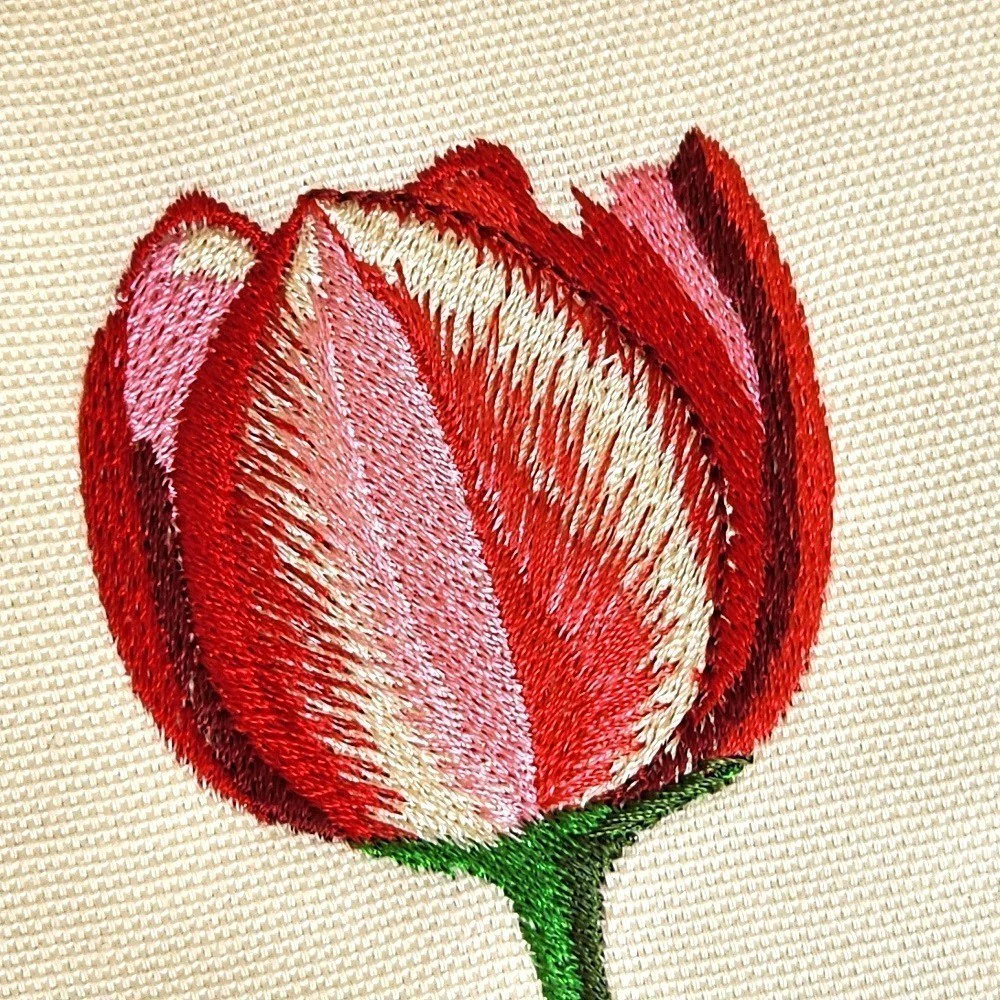 TULIP TRIPTYCH Embroidered Pillow Cover - Image 6
