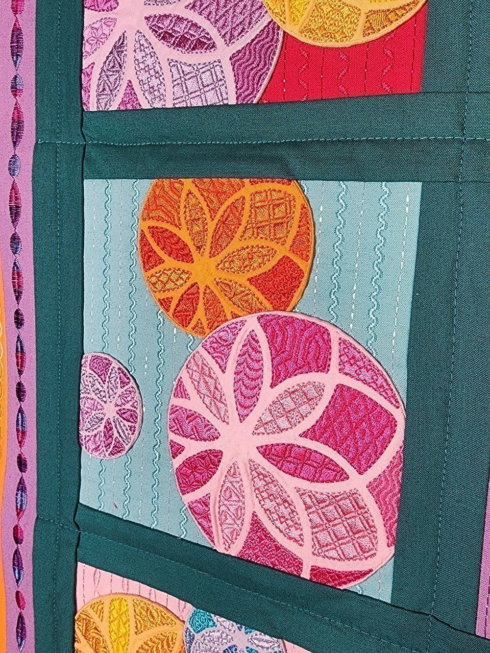 VIBRANT BUBBLES Embroidered Wall Hanging - Image 6
