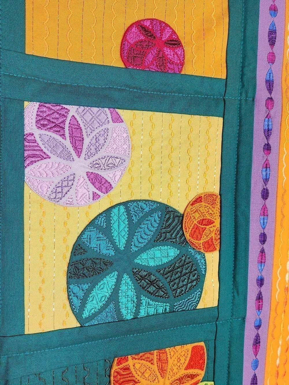 VIBRANT BUBBLES Embroidered Wall Hanging - Image 8