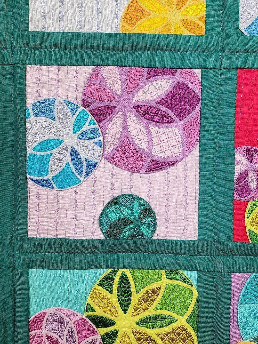VIBRANT BUBBLES Embroidered Wall Hanging - Image 9